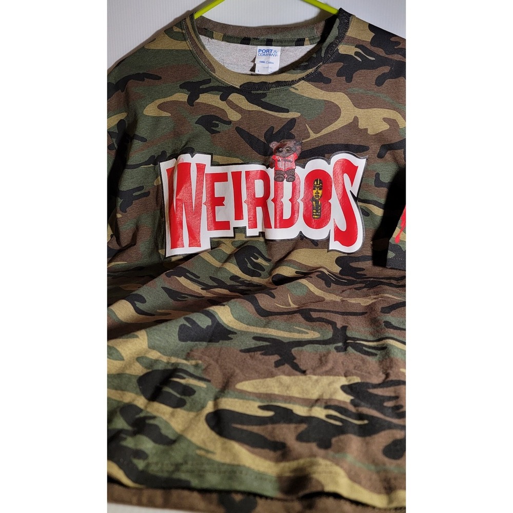 weirdos punk Camo T Shirt LG  Excellent Condition Must Have!!! Fun. punk